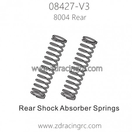 ZD RACING 08427 V3 Parts 8004 Rear Shock Absorber Springs ZD RACING 08427 V3 Parts 8004 Rear Shock Absorber Springs