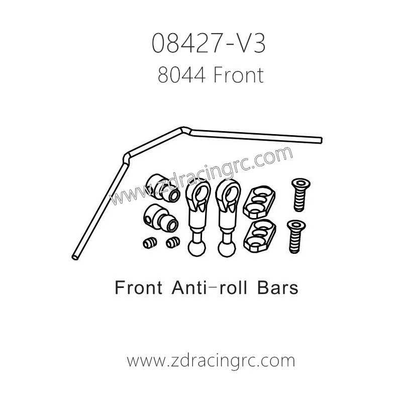 ZD RACING 08427 V3 Parts 8044 Front Anti-roll Bars
