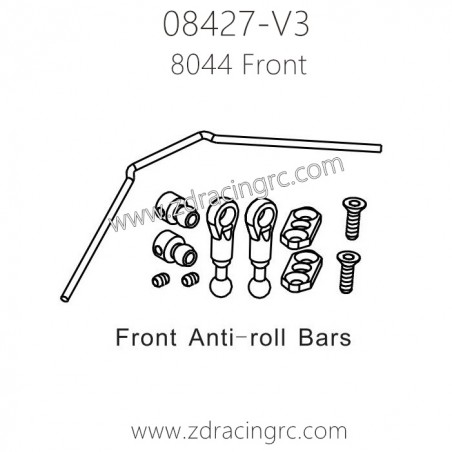 ZD RACING 08427 V3 Parts 8044 Front Anti-roll Bars