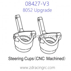ZD RACING 08427 V3 Upgrade Parts 8052 Steering Cups CNC