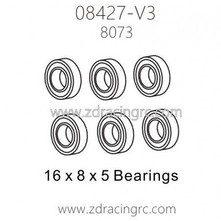 ZD RACING 08427 V3 Parts 8073 16X8X5 Bearings