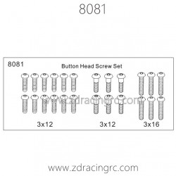 8081 Button Head Screw Set for ZD Racing RC Car
