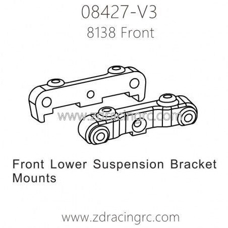 ZD Racing 08427 V3 Parts 8138 Front Lower Suspension Bracket Mounts