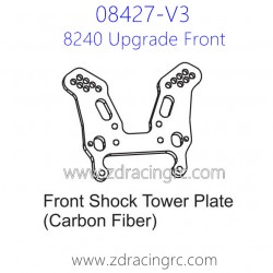 ZD Racing 08427-V3 Upgrade Parts 8240 Front Shock Tower Plate Carbon Fiber
