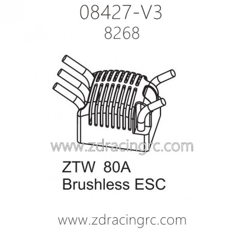 ZD Racing 08427-V3 Parts 8268 ZTW 80A Brushless ESC