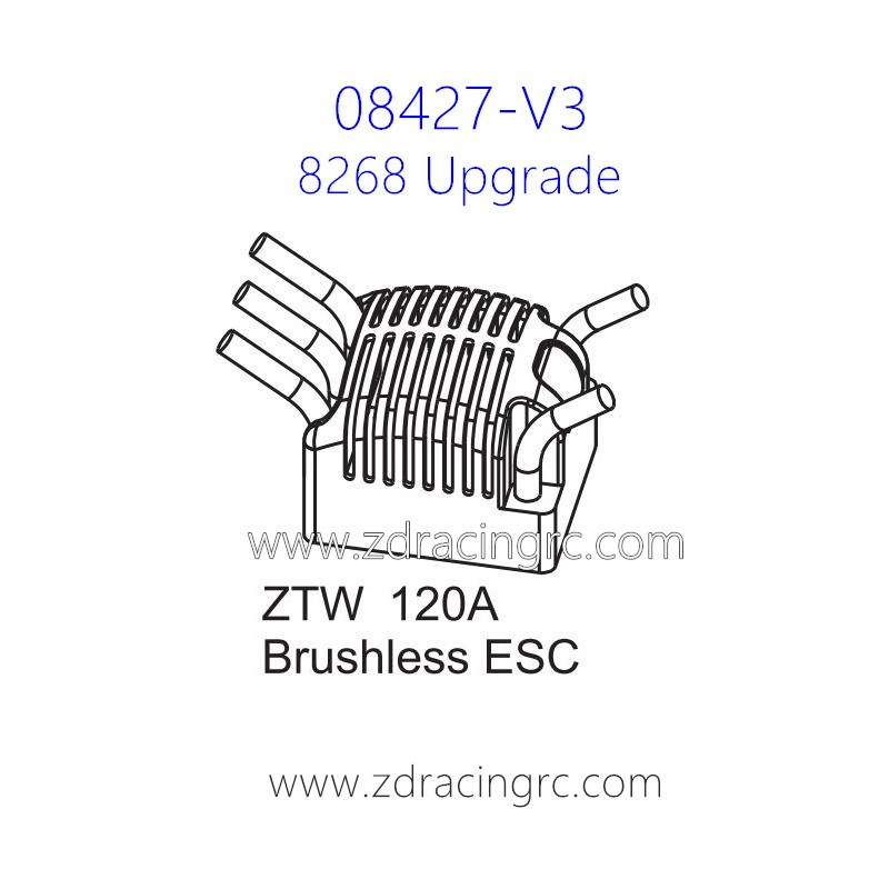 ZD Racing 08427-V3 Parts 8272 ZTW 120A Brushless ESC