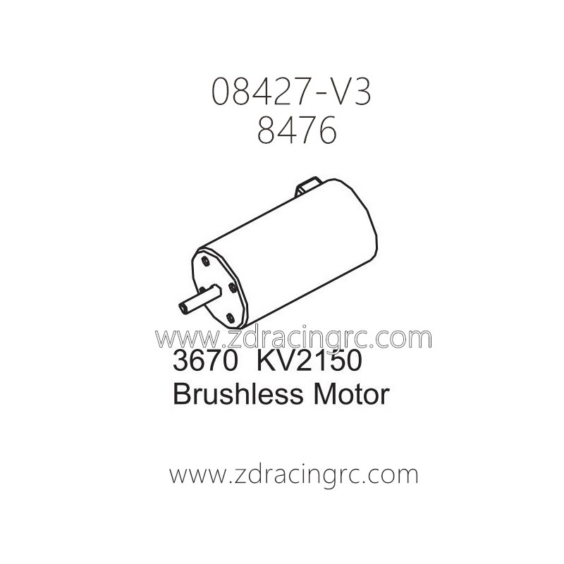 ZD Racing 08427-V3 Parts 8471 3670 KV2150 Brushless Motor