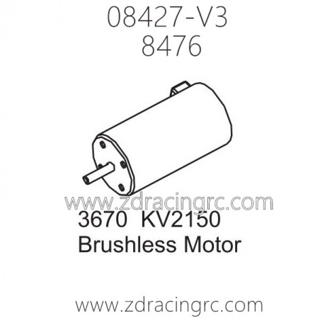 ZD Racing 08427-V3 Parts 8471 3670 KV2150 Brushless Motor