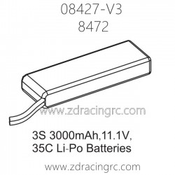 ZD Racing 08427-V3 Parts 8472 3S 3000mAh 11.1V 35C Lipo Battery