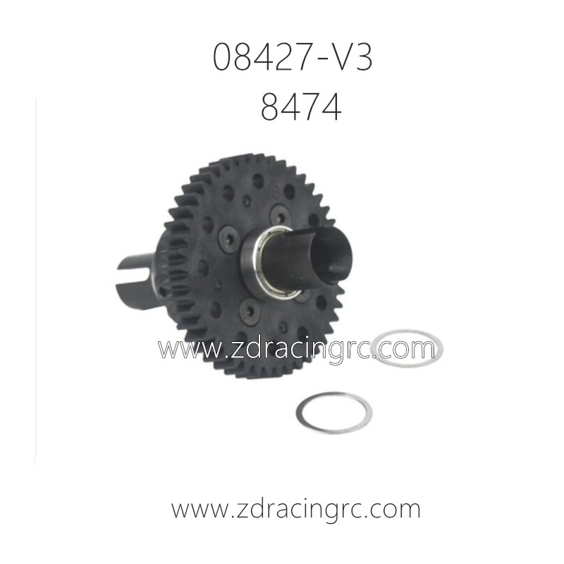ZD Racing 08427-V3 Parts 8474 48T Center Differential Complete