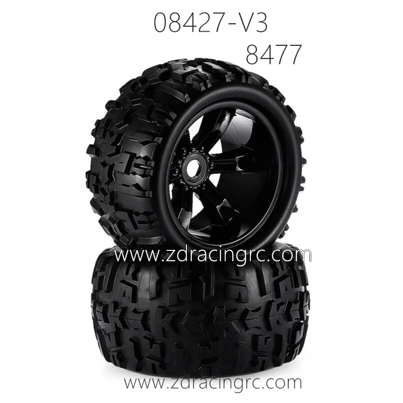 ZD Racing 08427-V3 Parts 8477 Pre-Glued Tire