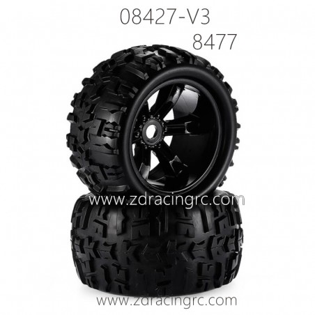 ZD Racing 08427-V3 Parts 8477 Pre-Glued Tire