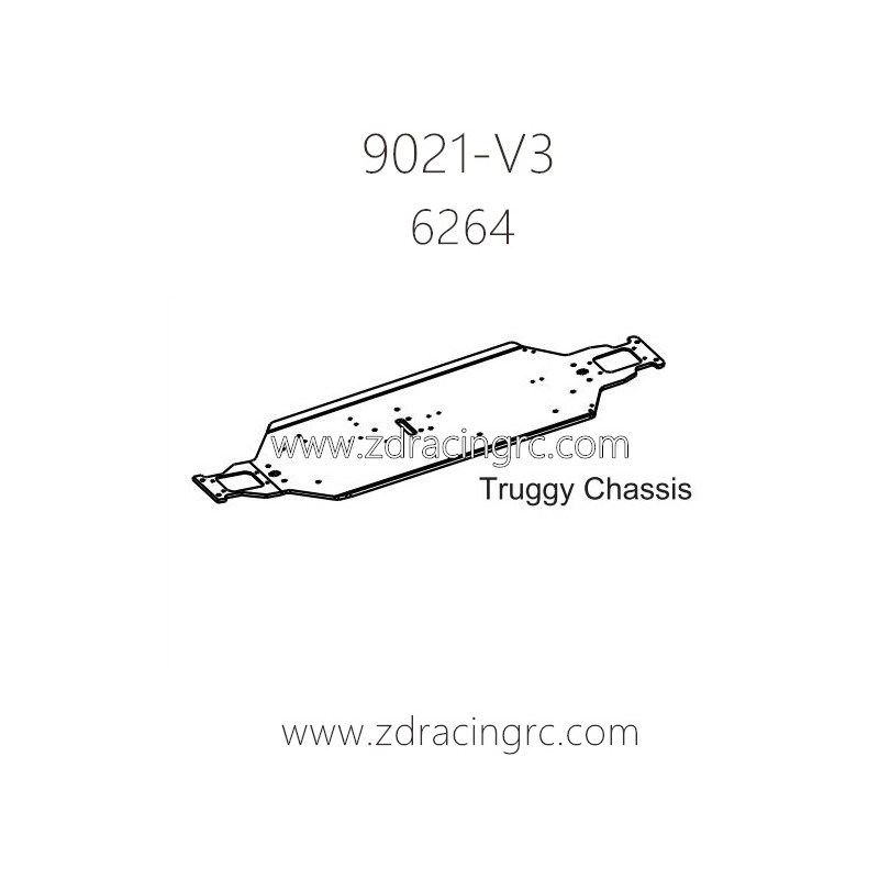 ZD Racing 9021-V3 1/8 4WD Parts 6264 Truggy Chassis