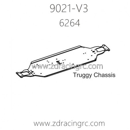 ZD Racing 9021-V3 1/8 4WD Parts 6264 Truggy Chassis