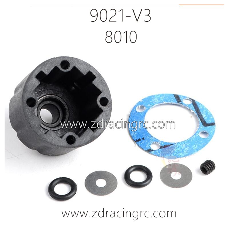 ZD Racing 9021-V3 Parts 8010 Differential Gear Case