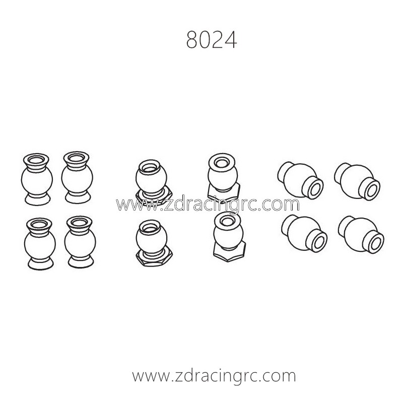 ZD Racing 9021-V3 Parts 8024 All Ball Heads