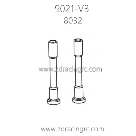 ZD Racing 9021-V3 Parts 8032 Steering Shafts