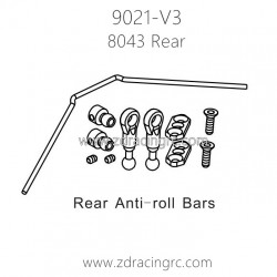 ZD Racing 9021-V3 Parts 8043 Rear Anti-Roll Bars