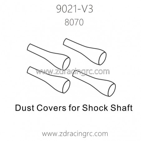 ZD Racing 9021-V3 Parts 8070 Dust Covers for Shock Shaft