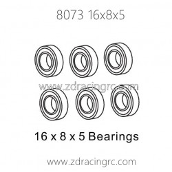 8073 16X8X5 Bearings Parts for ZD Racing RC Car